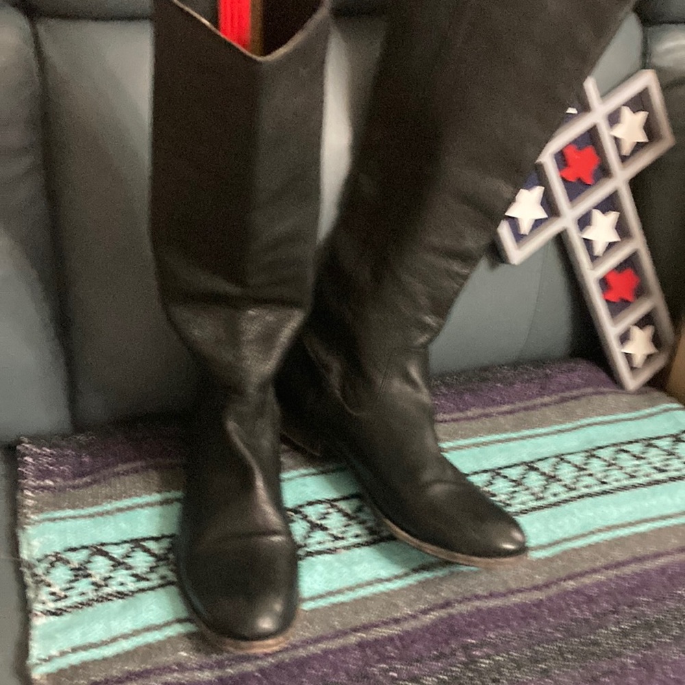 Black tall Frye, size 11